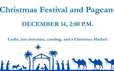 Christmas Festival and Pageant – December 14